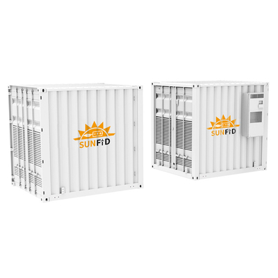 0.5MW sulla griglia fuori dal contenitore Lifepo4 IP65 del sistema solare 1MWH ESS di griglia all'aperto