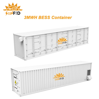 sistema di immagazzinamento dell'energia del contenitore di 3MWH 20Ft, sistema di immagazzinamento commerciale della batteria di BESS