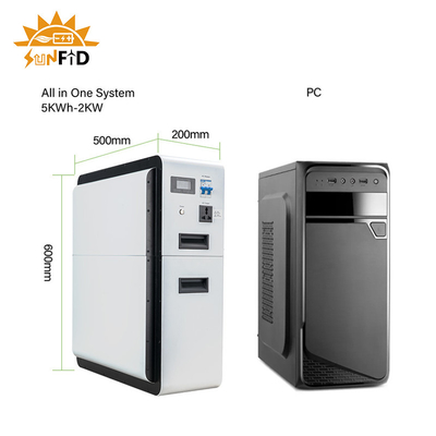 sistema residenziale 2kw 2.5kwh di immagazzinamento dell'energia 1kw fuori dal sistema di batterie di griglia