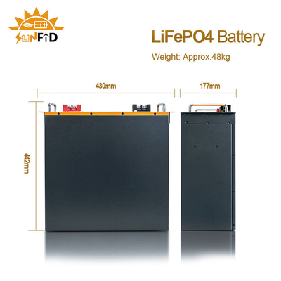 stoccaggio della batteria di 10kwh 400ah per il sistema di memorizzazione del pannello solare dei sistemi solari domestici Lifepo4 300ah