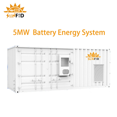 5MWH 30Ft Container Sistema di accumulo a batteria solare commerciale BESS