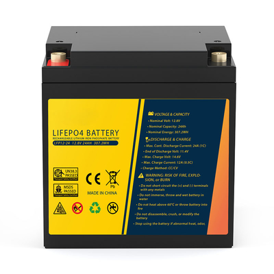 litio Ion Battery Replacement 12.8V di 24Ah Lifepo4 per le sedie a rotelle elettriche dei veicoli elettrico-solari di UPS