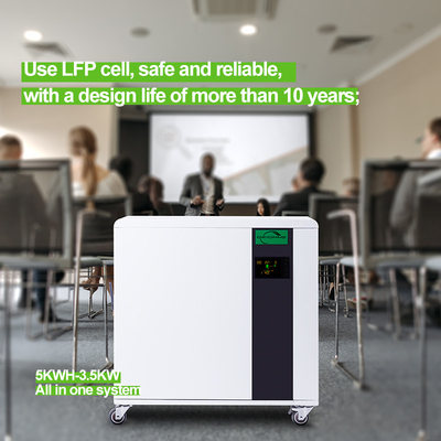 Sistema residenziale 5KWH tutto di immagazzinamento dell'energia 7.5KWH in batterie al litio una