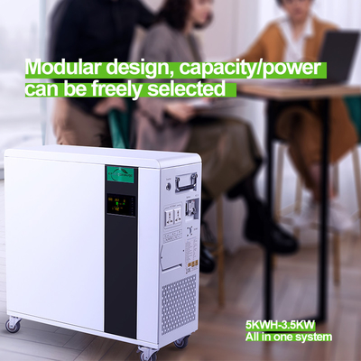 Sistema residenziale 5KWH tutto di immagazzinamento dell'energia 7.5KWH in batterie al litio una