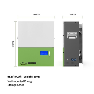 Sistemi domestici di immagazzinamento dell'energia di immagazzinamento dell'energia del supporto di scaffale della batteria residenziale del sistema 48v 100ah Lifepo4