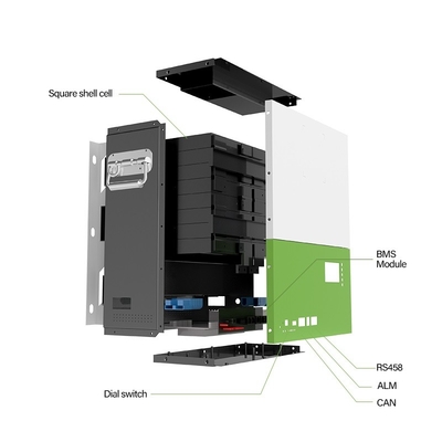 Sistemi domestici di immagazzinamento dell'energia di immagazzinamento dell'energia del supporto di scaffale della batteria residenziale del sistema 48v 100ah Lifepo4
