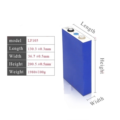 batterie ricaricabili dello ione di Li della batteria di 105Ah Lifepo4