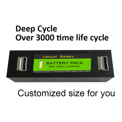 batteria ricaricabile libera di manutenzione di 60V 40Ah per il motore di pesca a traina di potere di sostegno solare